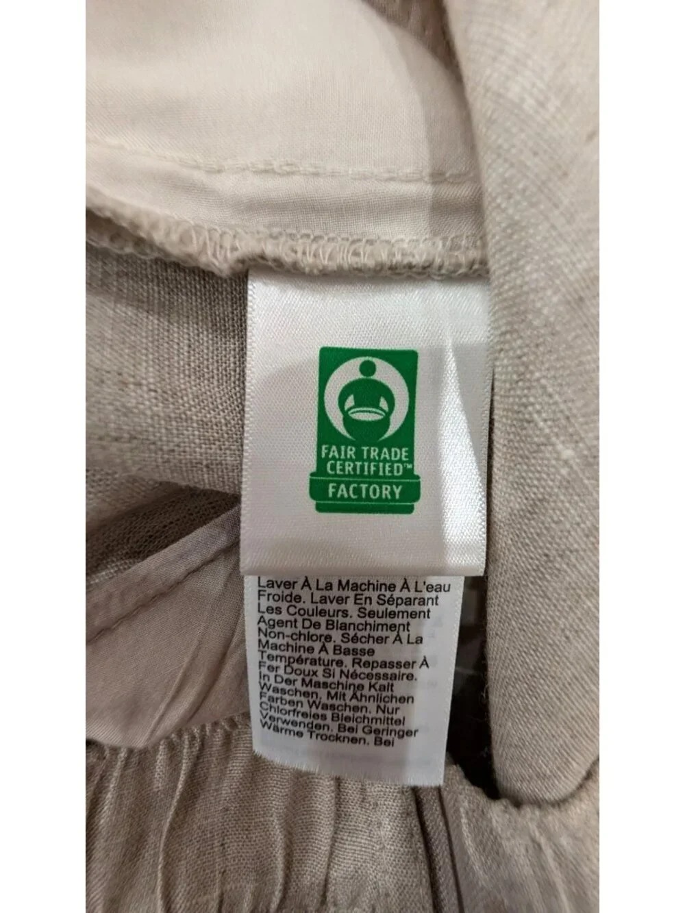 NEW J. Crew Harbor Pant in Natural Linen, Women Size XL
